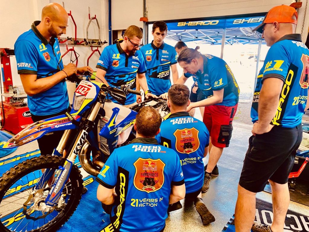 Sherco Enduro Tours team preparations for Red Bull Romaniacs